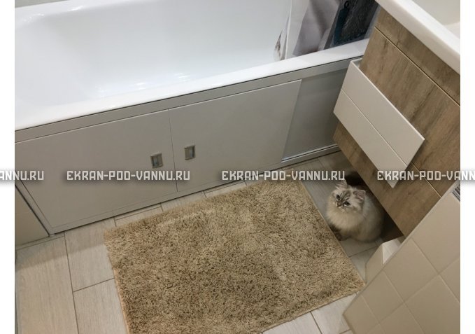 Экран из МДФ EMMY Монро 170 белый в алюминиевой раме – купить по цене 7200 руб. в интернет-магазине в городе Краснодар картинка 2