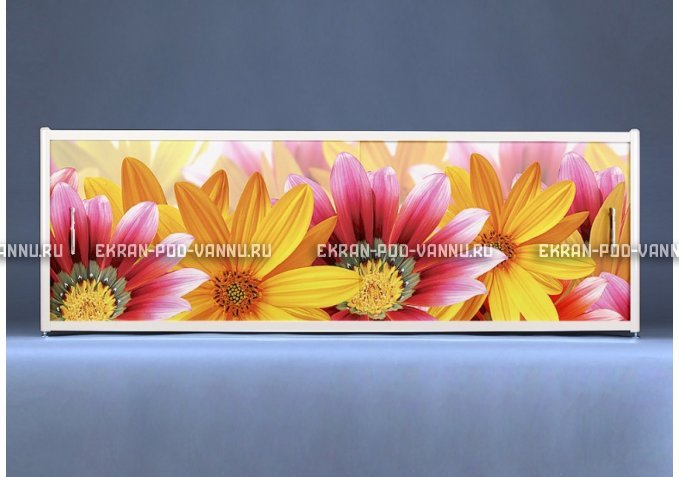 Раздвижной ФОТО экран - Flowers – купить по цене 8500 руб. в интернет-магазине в городе Краснодар картинка 1