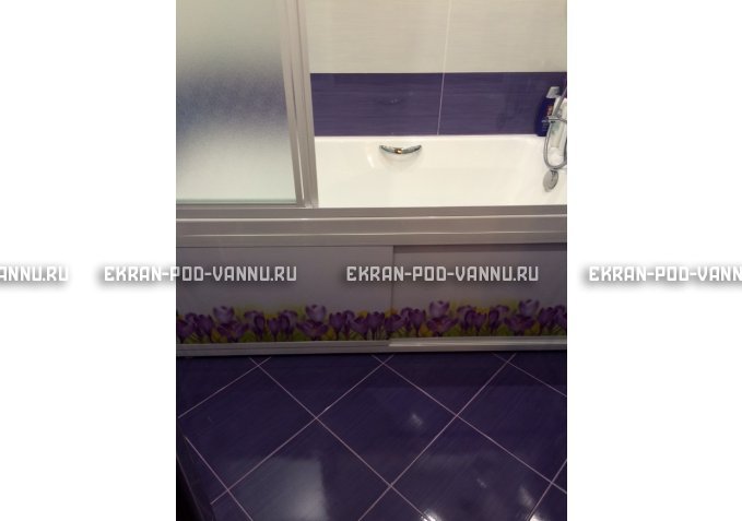 Экран на роликах EUROPLEX  Ирисы – купить по цене 12400 руб. в интернет-магазине в городе Краснодар картинка 4