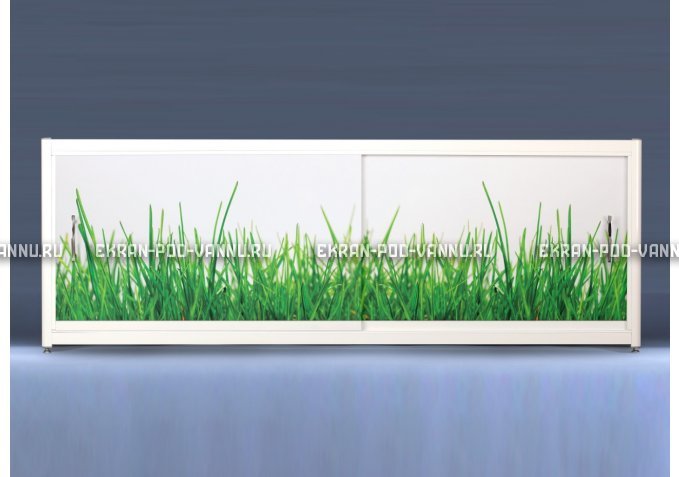 Экран на роликах EUROPLEX Трава – купить по цене 12400 руб. в интернет-магазине в городе Краснодар картинка 1