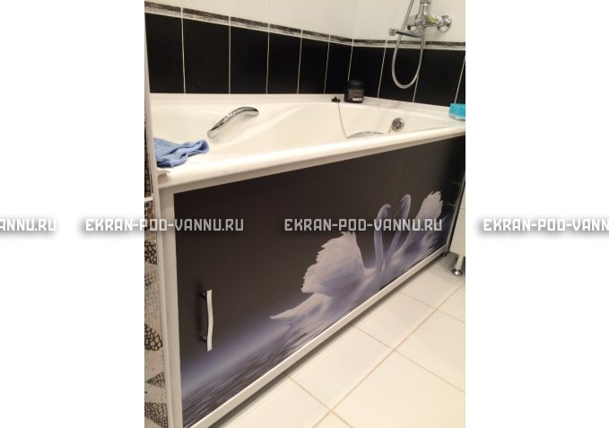 Раздвижной ФОТО экран - Лебеди – купить по цене 8500 руб. в интернет-магазине в городе Краснодар картинка 2