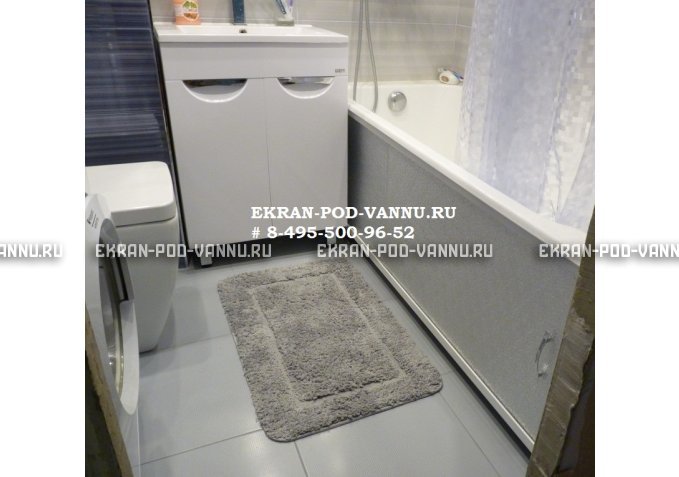 Раздвижной экран EUROPLEX Комфорт Серебро колотый лед – купить по цене 6550 руб. в интернет-магазине в городе Краснодар картинка 2