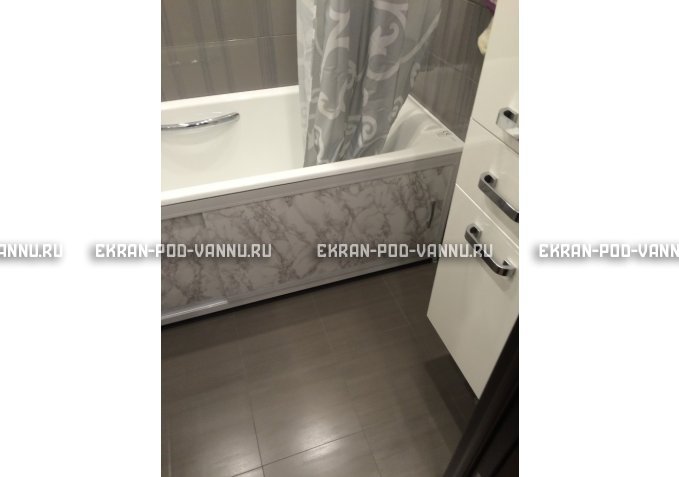 Раздвижной экран EUROPLEX Комфорт серый мрамор – купить по цене 6250 руб. в интернет-магазине в городе Краснодар картинка 3