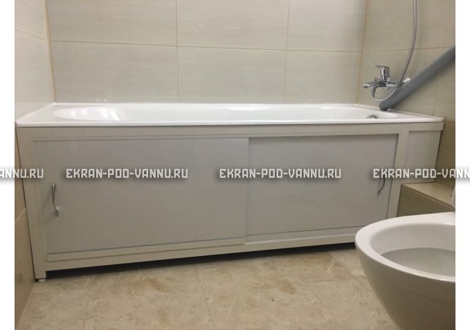 Экран  EUROPLEX Роликс белый с вставкой – купить по цене 10400 руб. в интернет-магазине в городе Краснодар картинка 4