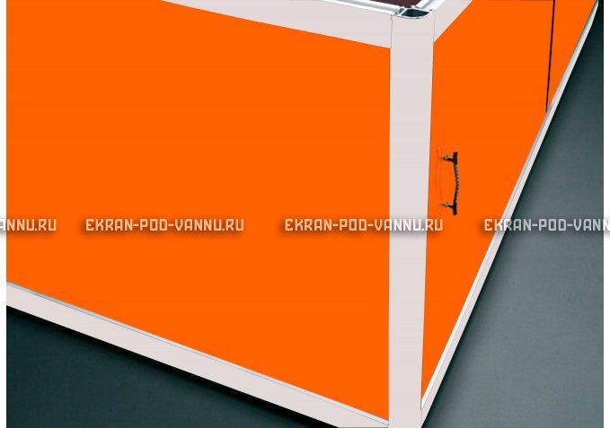 Угловой экран EUROPLEX Комфорт оранжевый – купить по цене 8180 руб. в интернет-магазине в городе Краснодар картинка 1