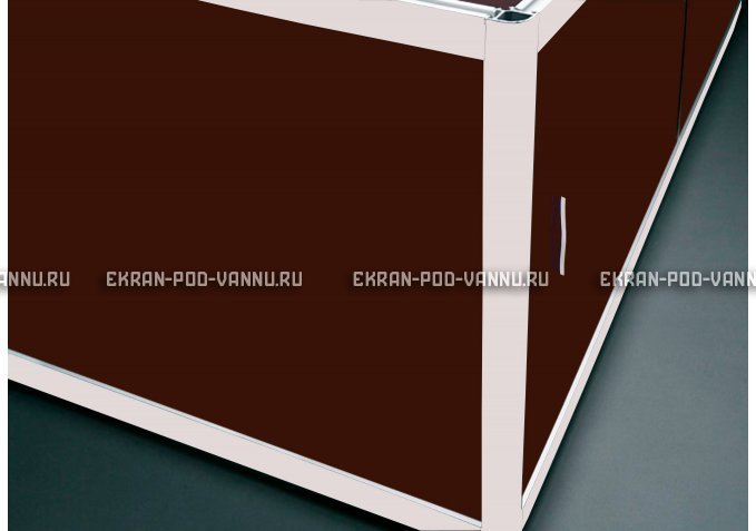 Угловой экран EUROPLEX Комфорт шоколад – купить по цене 8180 руб. в интернет-магазине в городе Краснодар картинка 1