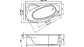 Акриловая ванна 1MarKa Gracia 150x94 – купить по цене 19400 руб. в интернет-магазине в городе Краснодар картинка 8
